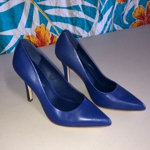 Bright blue heels